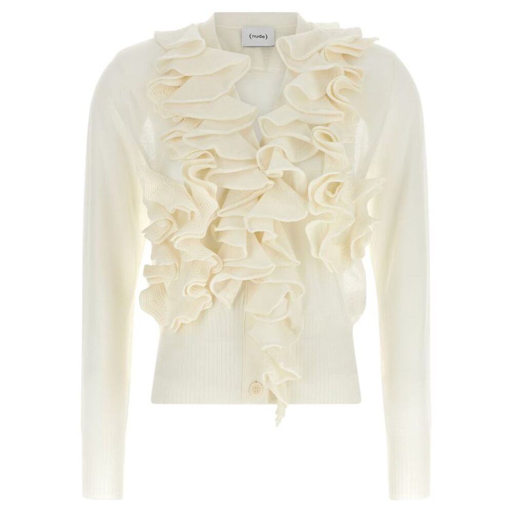 Nude Women Ruffle Cardigan